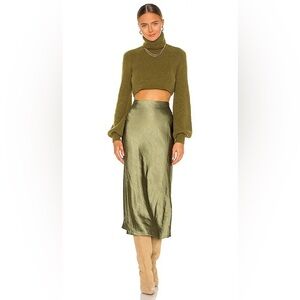 NWT Camila Coelho- sage midi skirt - L